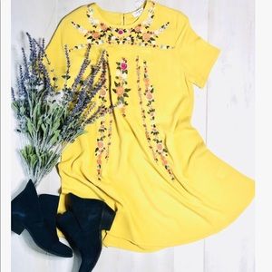 Yellow Embroidered Dress